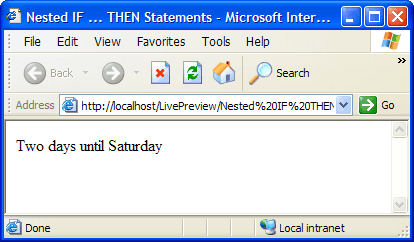 Wpt Nested If Then Statements